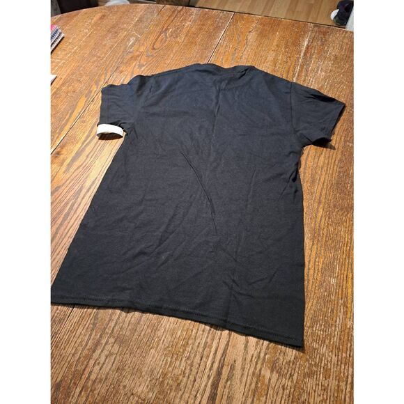 New Nirvana Smiley T-Shirt Small NWT 2025 Retro Band Tee Black Red Cotton - Picture 4 of 4